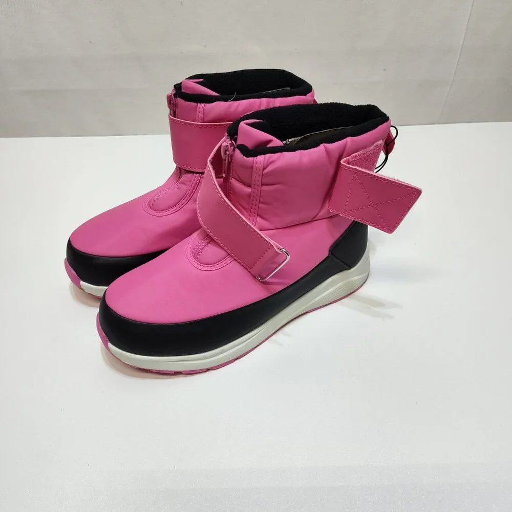 Wonder Nation Snow Boots -5°F Temp Rated Girls Size 5 Front Zip Adjustable Strap